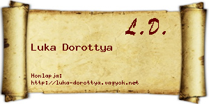Luka Dorottya névjegykártya